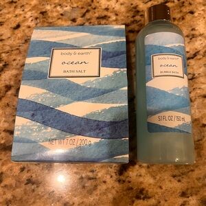 NEW Body & Earth bath salts & bubble bath